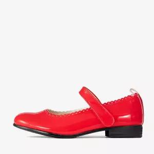 [보리보리/아이들]518 키즈 & 맘 에나멜 스캘럽 메리제인 - 레드