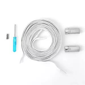 막팔아스토어 매듭없는 운동화끈(화이트) 묶지않는운동화끈 탄성운동화끈 신발끈