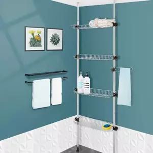 H-기둥식욕실선반 600 4단 화장실젠다이 수건수납정리 (WFGII47)