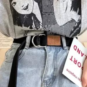 캐주얼 투링 벨트 블랙) 면 꼬리 벨트 허리띠 D링벨트 투링벨트 링벨트 꼬리벨트 면벨트