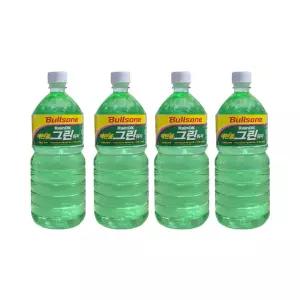 불스원 레인OK 에탄올 그린워셔액 1.5L 4개
