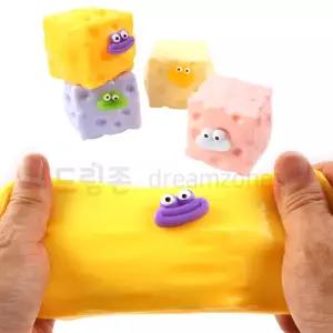 치즈 힐링 모찌모찌 1BOX 8개 인형 주물럭토이 스퀴시 말랑이 촉감 감각놀이 안티스트레스