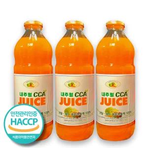 내추럴 CCA주스 환경 호로몬 없는 유리병 1000ml 3병 정직한 맛