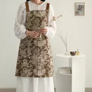 코튼렛 클래식 유럽풍 앞치마 순면 100% 원피스형 에이프런 신혼부부 집들이