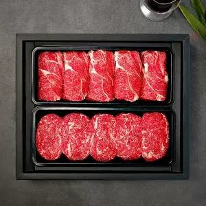 갤러리아 [국제식품]1+등급 한우 냉장 구이혼합1호 1.8kg(등심800g,불고기1kg)