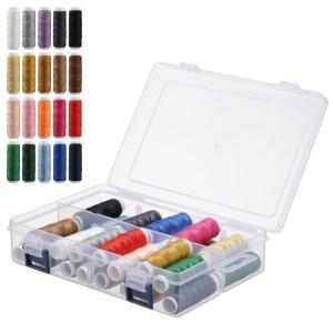 코도히 청바지 재봉 실 20S/3 데님, 캔버스용 20가지 색상 엑스트라 스트롱 실, 50m x 30 스풀, 청바지용 고강도 100% 폴리에스터