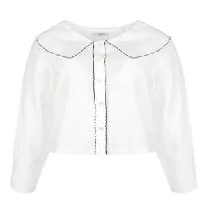 () 라인배색빅카라 블라우스(LC61CXBL549X)