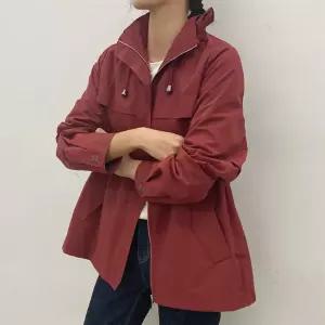 여성용 데일리 면혼방 프릴 스프링 사파리 자켓