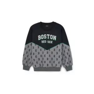 MLB키즈긴팔티 GQC 7AMTMT344-43BKS 모노티브 배색 맨투맨 보스턴 레드삭스