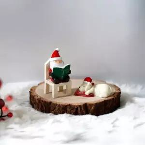 [텐바이텐]설렘하우스 크리스마스 장식 미니어처 독서 산타 세트
