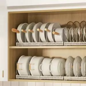 [텐바이텐]깔끔수납 주방정리 길이조절 후라이팬 프라이팬 정리대