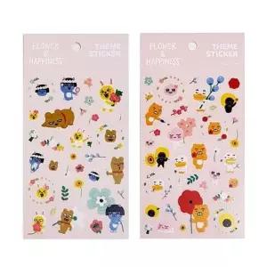 프랜즈 다이어리 투명 스티커 플라워 (WFK892M)