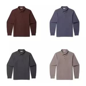 [올젠](타임스퀘어점패션관)부드러운 소재 비큐나 원단 기모 카라티셔츠 4종1택 4TT1205