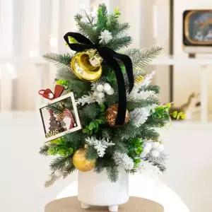 [텐바이텐]크리스마스 미니트리 화분 완제품 골든벨 산타 올PE set 45cm