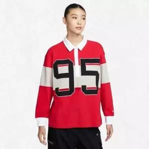 [나이키]NSW 여성 긴팔 그래픽 폴로 탑 HV4034-657 2482216