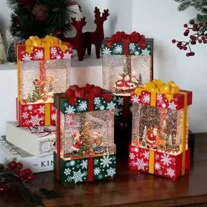 [텐바이텐]설렘하우스 크리스마스 오너먼트 무드등 선물상자 오르골