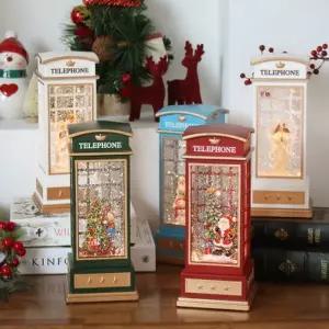 [텐바이텐]설렘하우스 크리스마스 오너먼트 전화박스 공중전화 트리 오르골