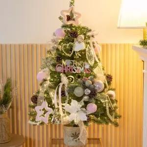 [텐바이텐]크리스마스 트리 나무 장식 풀세트 핑크엔젤스타 90cm (양면)