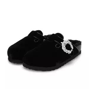 [BABARA] 스웨이드 보석 장식 블로퍼 여성클로그 3.5cm_BBF543