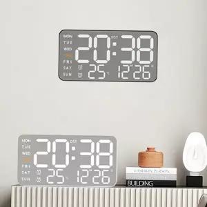전자 탁상 시계 디지털 인테리어 알람 led 탁상 시계 온도 집들이선물 벽걸이 개업 선물
