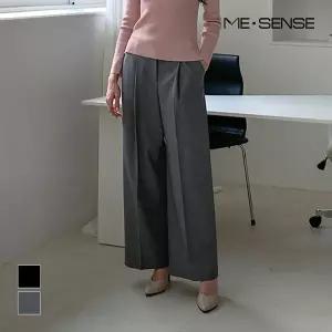 [미센스] 포인트단추 뒷밴딩 와이드 슬렉스_MB52SLM186Z