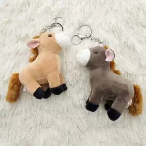 폭신한 말인형 가방고리 학생 선물용 장식 키홀더 귀여운