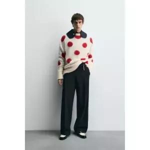 [ZARA] 자라 해리 램 ERT FOR X 디즈니 도트 스웨터 - 크림 3001939