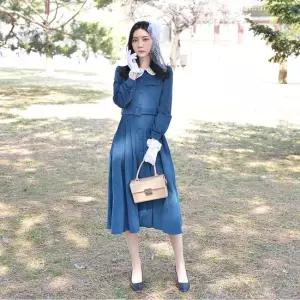 미스개화기 블루 레이스 경성의복 개화기의상