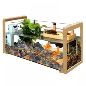 거북이키우기 반수생거북이 어항 오픈형 거북이 수조