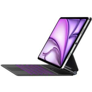 13(M3 2025/M2 2024) 및 아이패드 프로 12.9(6세대/5세대/4세대/3세대)용 매직 키보드, 키보드가 있는 슬림 케이스, 멀티 터치 트랙패드가 경량 키보드 7색