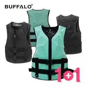 [Q]BUFFALO 라이트 구명조끼 2P 민트 블랙 성인 어린이