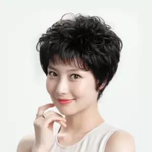 탑커버 정수리 부분가발(블랙) 인모가발 생활용품 가정용품 생필품