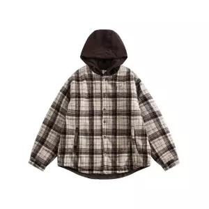 깜도리 여자 키작녀 후드티 후드 외 체크 커플 세트 남녀 겨울 기모 상의 패딩 꾹4