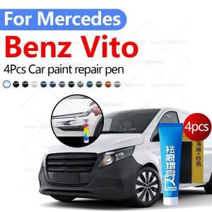 자동차 페인트 수리 펜 1996-2025 메르세데스 호환-벤츠 호환 Vito 스크래치 액세서리 4PCS 화이트 147 블