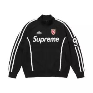 Supreme x Umbro Zip Up Sweater Black -  x 엄브로 집업 스웨터 블랙 -