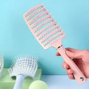 볼륨 헤어빗 엉킴 방지 드라이 브러시 웨이브 스타일링 갈비 모양 빗 (WFJ5U6I)