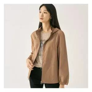 [지센] (2컬러) 후드 레터링포인트 숏점퍼 LSJPN871 1007556