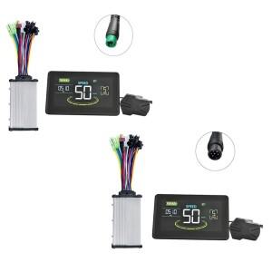 H6C 전기 자전거 LCD 디스플레이 사인파 컨트롤러 컬러 스크린 USB UART 부품 5 핀 24V-60V 36V 350W