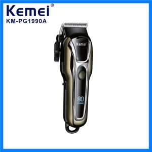 KEMEI KM-PG1990A 전문 헤어 클리퍼 LCD 전원 디스플레이 트리머 강력한 무선 헤어 클리퍼 트리머