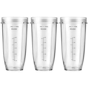 MET JUICE 3팩 24온스 닌자 블렌더 컵, 오토-iQ 시리즈 BL480 BL481 BL482 BL640 BL682 BL2012 BN801과 호환되는 교체 부품