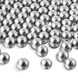 Tweruna YQQyg 100 PCS 페인트 믹싱 볼 작은 금속 스테인리스 스틸 베어링 또는 매니큐어 셰이커의 모델 및