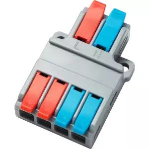 GKEEMARS 10Pcs 레버 와이어 커넥터 퀵 디스커넥트 키트 케이블 클램프 단자 블록(4개 중 2개)