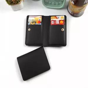 세로 6포켓 지폐 명함 신분증 신용카드 지갑 블랙 1P
