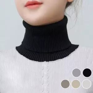 목을 여성 따뜻하게 해주는 얇은 니트 페이크 목폴라 공갈목 넥폴라 카라 훼이크넥워머 목티