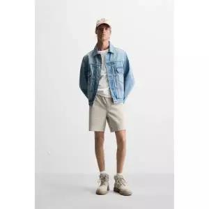 [ZARA] 자라 릴렉스핏 버뮤다 팬츠 바지 - 샌드 3000416