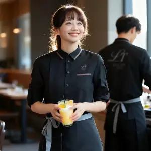 홀서빙유니폼 레스토랑유니폼 긴팔 호텔 레스토랑 홀서빙복