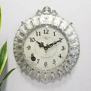 무소음 아침햇살 은도금 주물 벽시계 HCA-638S