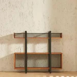 깊은책장 낮은책꽂이 서재장 CZ3350 멀바우 원목 3단 120