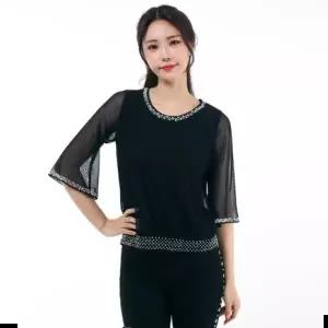 메쉬 댄스 테마 공연 라틴댄스 무대 여성 차차 상의 자이브