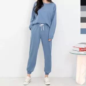 고품질 세트 맨투맨 긴팔 레터링 커플 소풍 티셔츠 빅사이즈 (WFJRPN0)